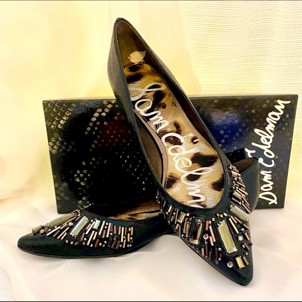 Sam Edelman Irela Embellished Leather Flats - Picture 10 of 11